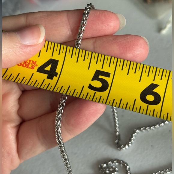 22” Stainless Steel 2.5mm Wheat Chain Necklace Silver NEW - Picture 4 of 5